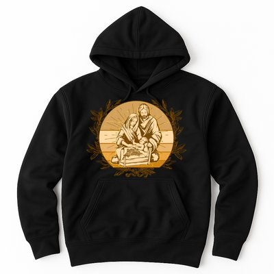 Vintage Christmas Nativity Scene Hoodie