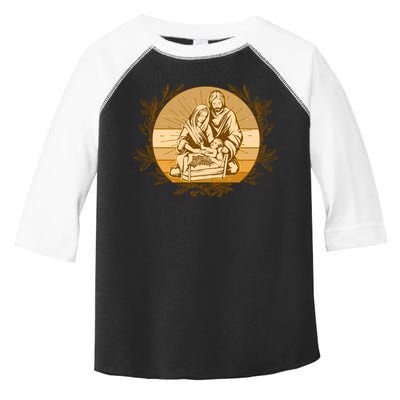 Vintage Christmas Nativity Scene Toddler Fine Jersey T-Shirt