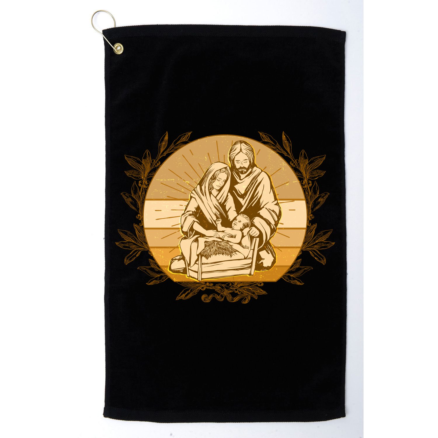 Vintage Christmas Nativity Scene Golf Towel