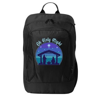 Vintage Christmas Oh Holy Night Nativity Scene City Backpack