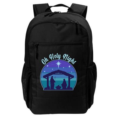 Vintage Christmas Oh Holy Night Nativity Scene Backpack