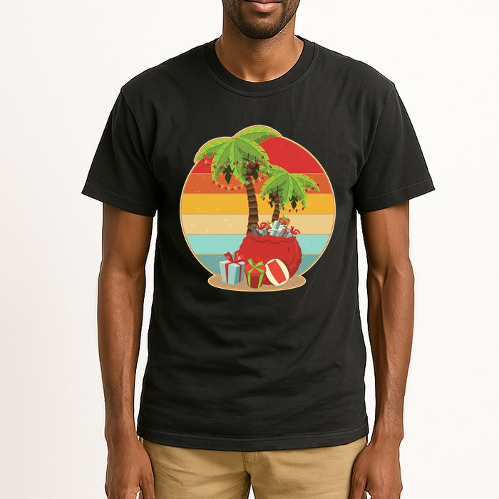 Vintage Christmas Palm Tree and Presents Christmas In July Tall T-Shirt