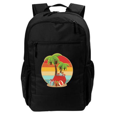 Vintage Christmas Palm Tree and Presents Christmas In July Backpack