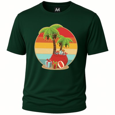 Vintage Christmas Palm Tree and Presents Christmas In July Performance Shirt