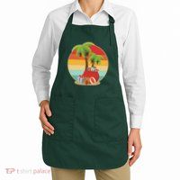 Vintage Christmas Palm Tree and Presents Christmas In July Apron