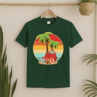 Vintage Christmas Palm Tree and Presents Christmas In July T-Shirt