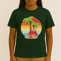 Vintage Christmas Palm Tree and Presents Christmas In July T-Shirt
