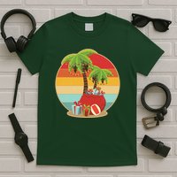 Vintage Christmas Palm Tree and Presents Christmas In July T-Shirt
