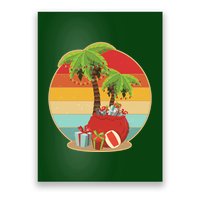 Vintage Christmas Palm Tree and Presents Christmas In July Poster