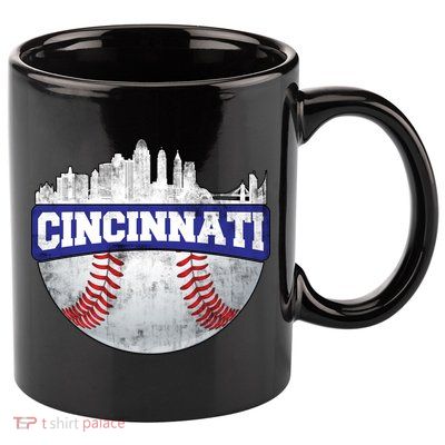 Vintage Cincinnati Ohio Baseball City 11oz C Handle Ceramic Mug