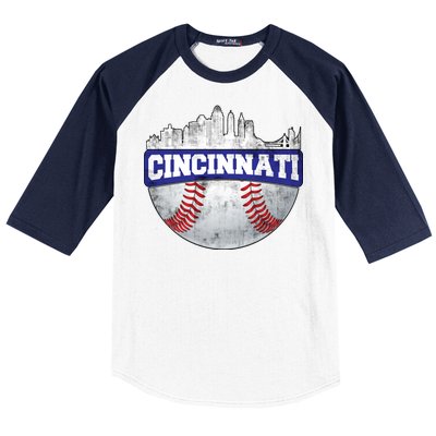 Vintage Cincinnati Ohio Baseball City Baseball Sleeve Shirt