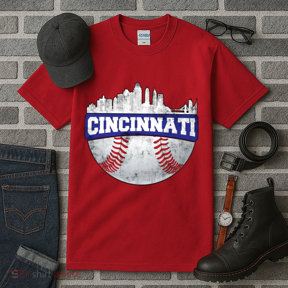Vintage Cincinnati Ohio Baseball City Tall T-Shirt