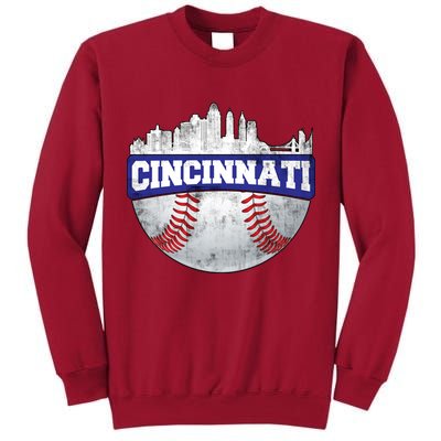 Vintage Cincinnati Ohio Baseball City Tall Sweatshirt