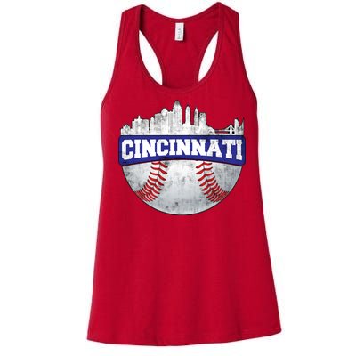 Vintage Cincinnati Ohio Baseball City Women's Racerback Tank