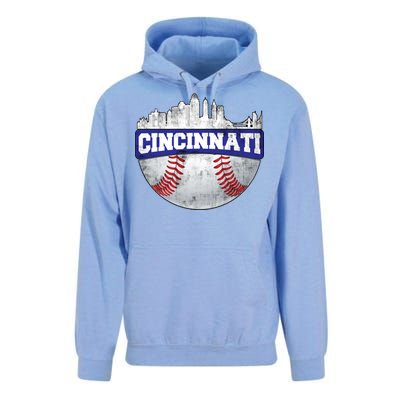 Vintage Cincinnati Ohio Baseball City Unisex Surf Hoodie