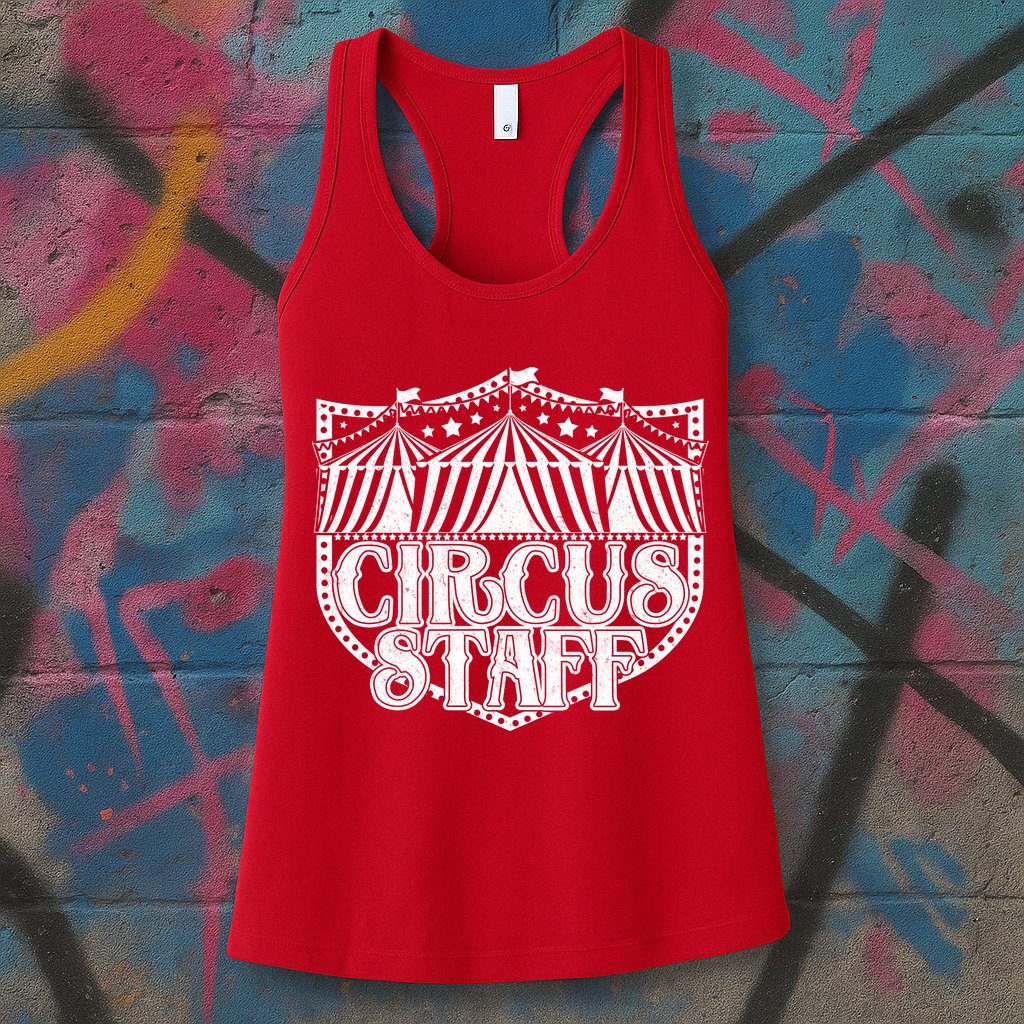 Vintage Circus Staff  Womens Tank Top