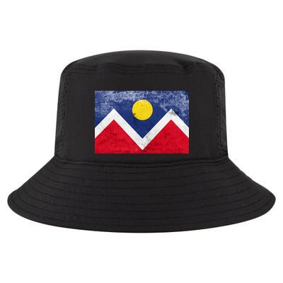 Vintage City Of Denver Colorado Flag Cool Comfort Performance Bucket Hat