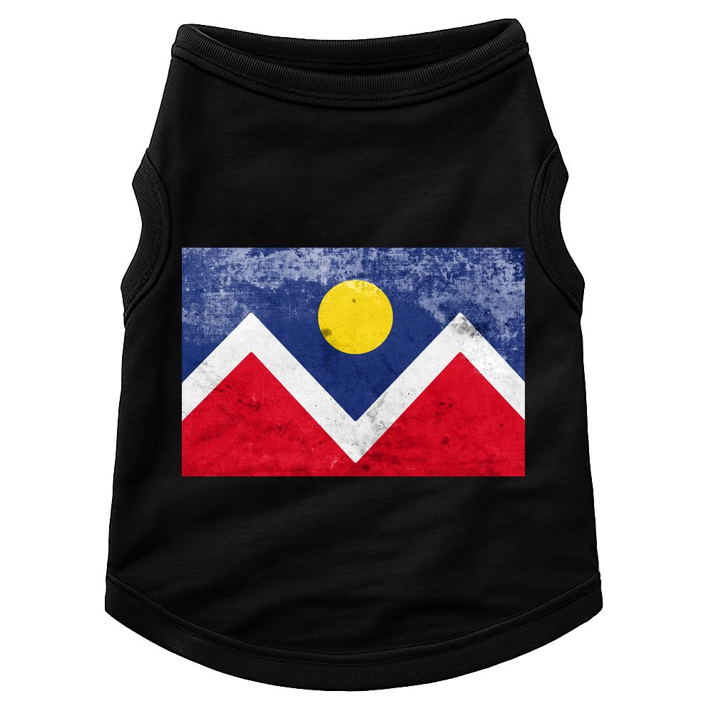Vintage City Of Denver Colorado Flag Doggie Tank