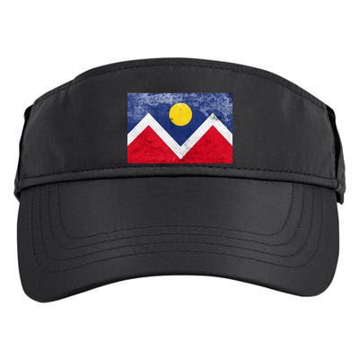Vintage City Of Denver Colorado Flag Adult Drive Performance Visor