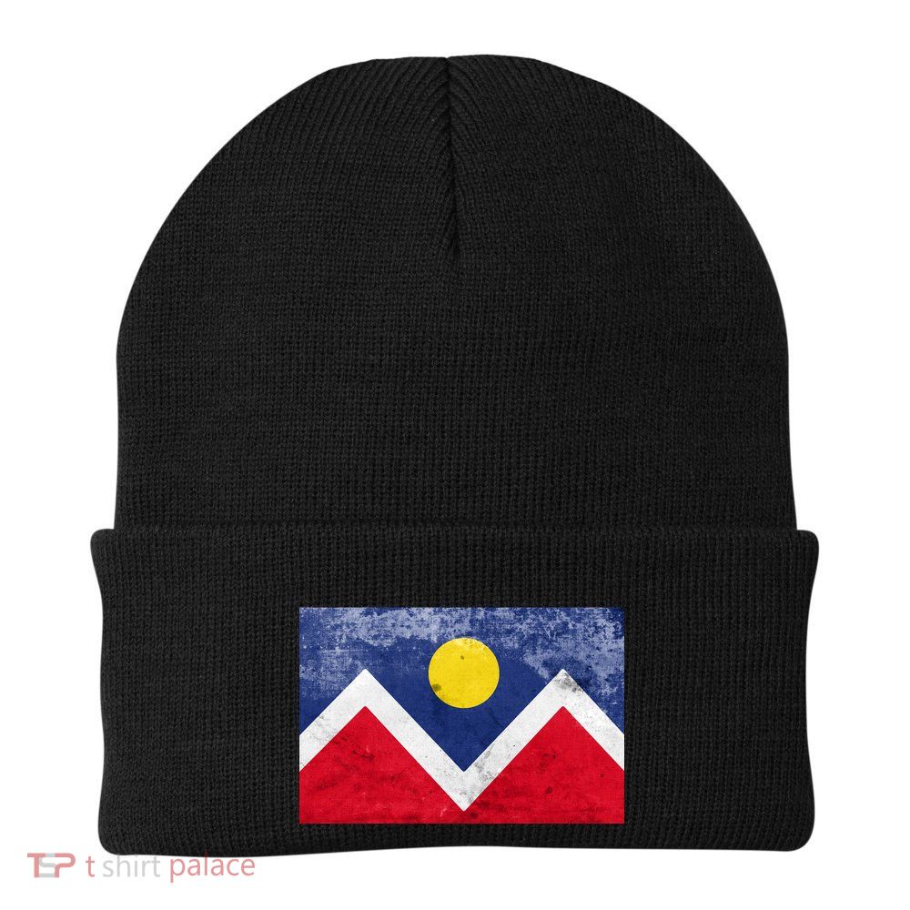 Vintage City Of Denver Colorado Flag Beanie