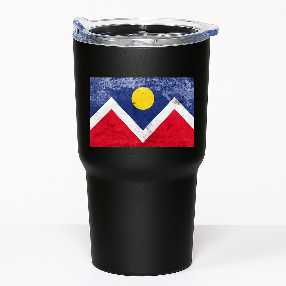 Vintage City Of Denver Colorado Flag Tumbler