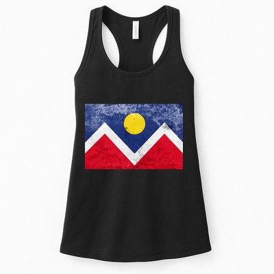 Vintage City Of Denver Colorado Flag Womens Tank Top