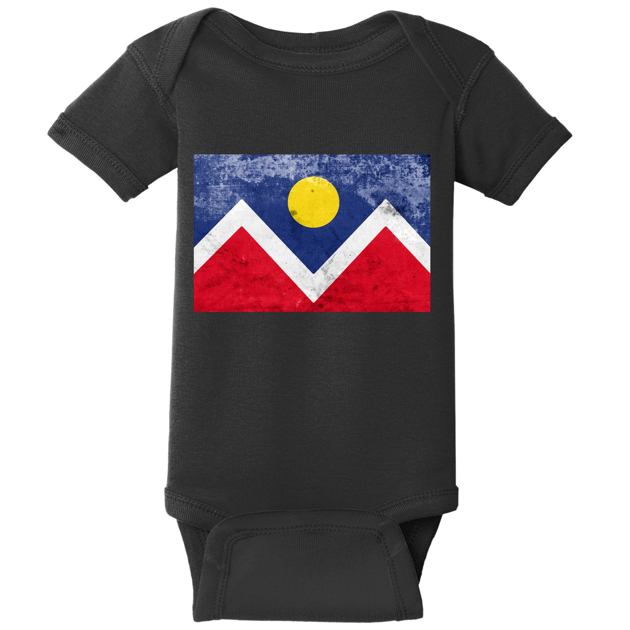 Vintage City Of Denver Colorado Flag Baby Bodysuit