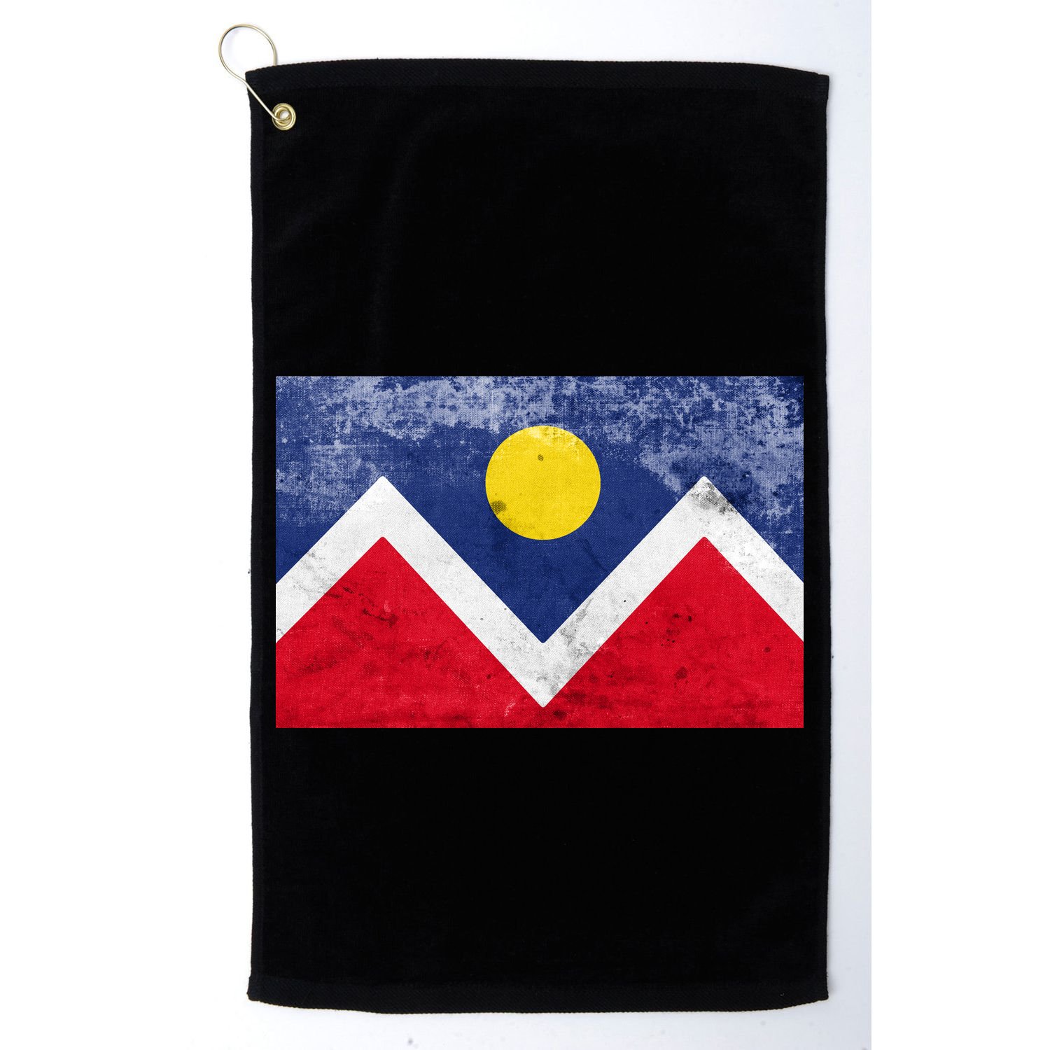 Vintage City Of Denver Colorado Flag Golf Towel