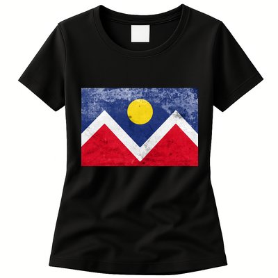 Vintage City Of Denver Colorado Flag Womens T-Shirt