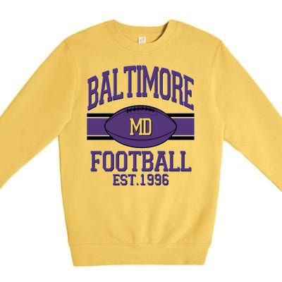 Vintage Classic Baltimore Maryland Ravens Football EST1996 Premium Crewneck Sweatshirt