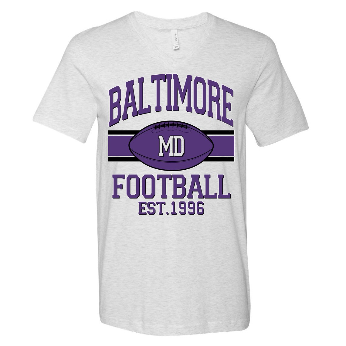 Vintage Classic Baltimore Maryland Ravens Football EST1996 V-Neck T-Shirt
