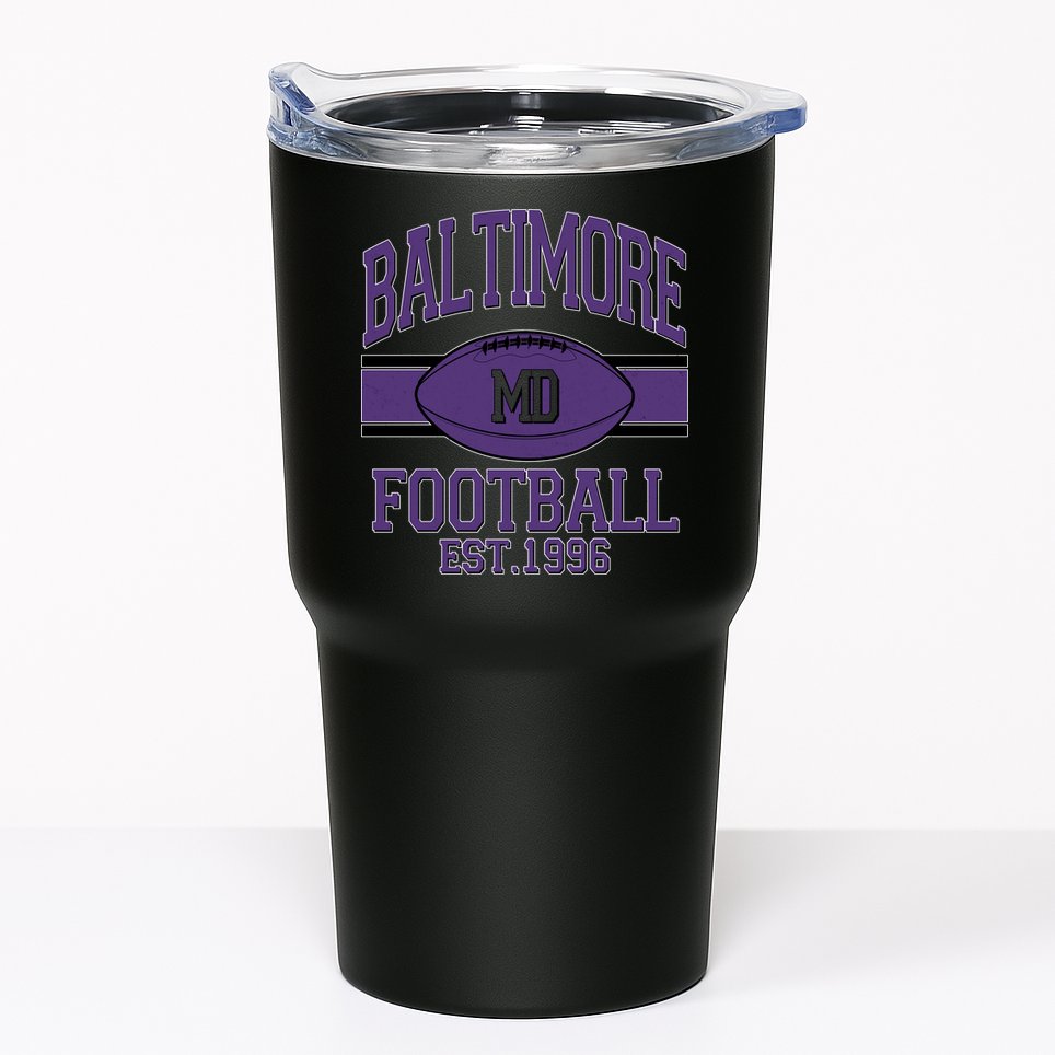 Vintage Classic Baltimore Maryland Ravens Football EST1996 Tumbler