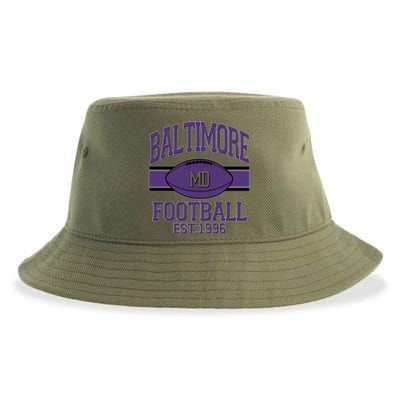 Vintage Classic Baltimore Maryland Ravens Football EST1996 Sustainable Bucket Hat