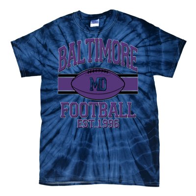 Vintage Classic Baltimore Maryland Ravens Football EST1996 Tie-Dye T-Shirt