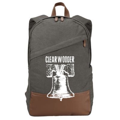 Vintage Clearwooder Bell Clearwater Philly Baseball  Cotton Canvas Backpack