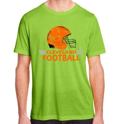 Vintage Cleveland Football Helmet Adult ChromaSoft Performance T-Shirt