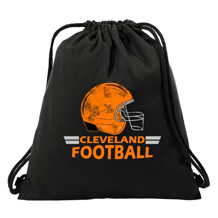 Vintage Cleveland Football Helmet Drawstring Bag