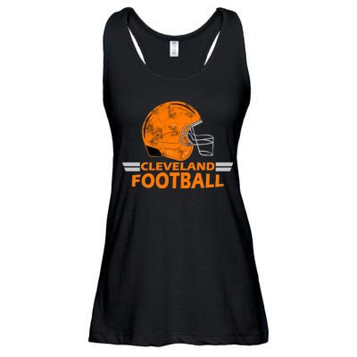 Vintage Cleveland Football Helmet Ladies Essential Flowy Tank