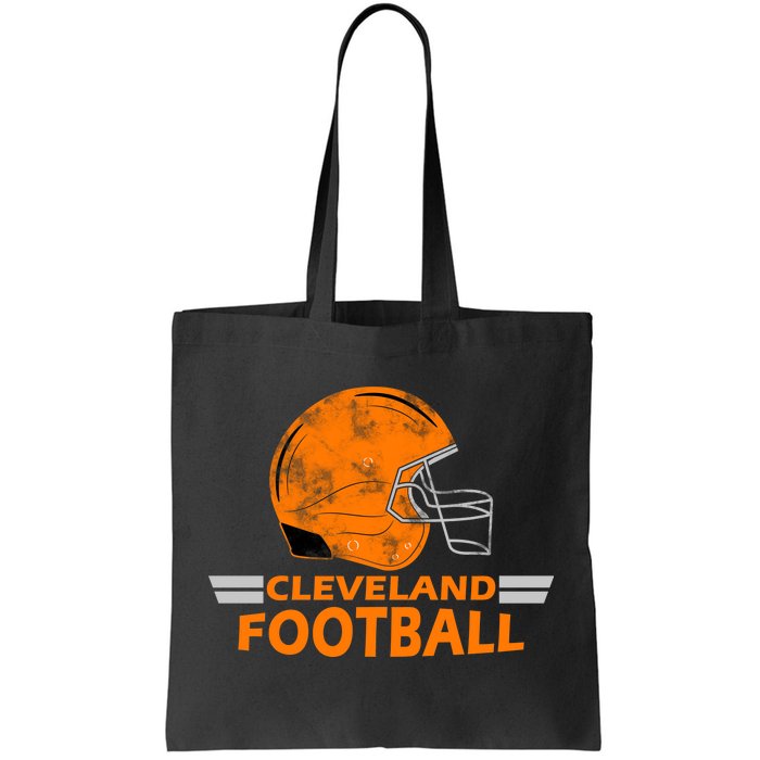 Vintage Cleveland Football Helmet Tote Bag