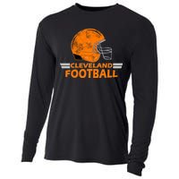 Vintage Cleveland Football Helmet Cooling Performance Long Sleeve Crew