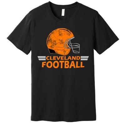 Vintage Cleveland Football Helmet Premium T-Shirt