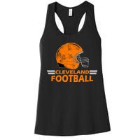 Vintage Cleveland Football Helmet Women's Racerback Tank