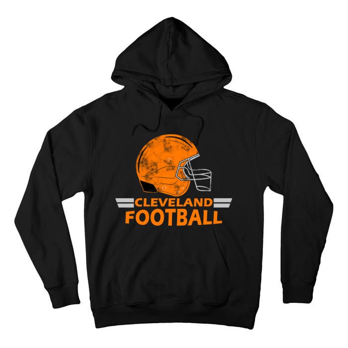 Vintage Cleveland Football Helmet Tall Hoodie