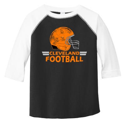 Vintage Cleveland Football Helmet Toddler Fine Jersey T-Shirt