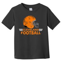 Vintage Cleveland Football Helmet Toddler T-Shirt