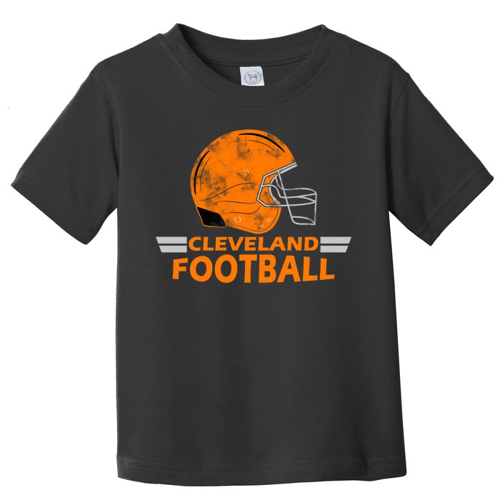 Vintage Cleveland Football Helmet Toddler T-Shirt