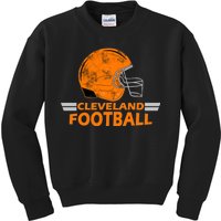 Vintage Cleveland Football Helmet Kids Sweatshirt