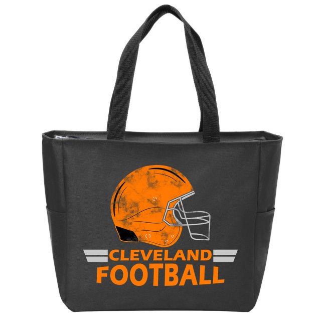 Vintage Cleveland Football Helmet Zip Tote Bag