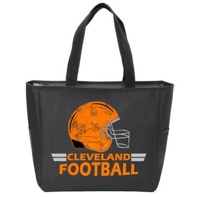 Vintage Cleveland Football Helmet Zip Tote Bag