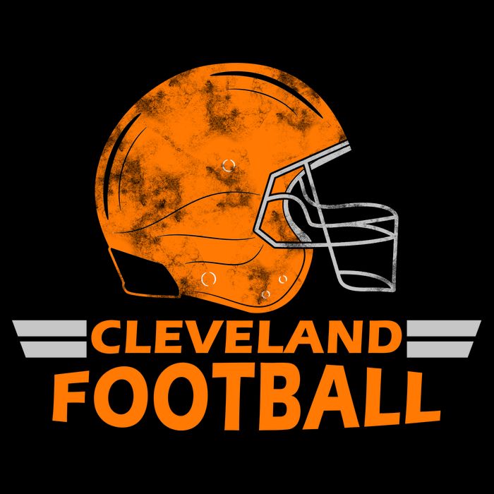 Vintage Cleveland Football Helmet Full Zip Hoodie